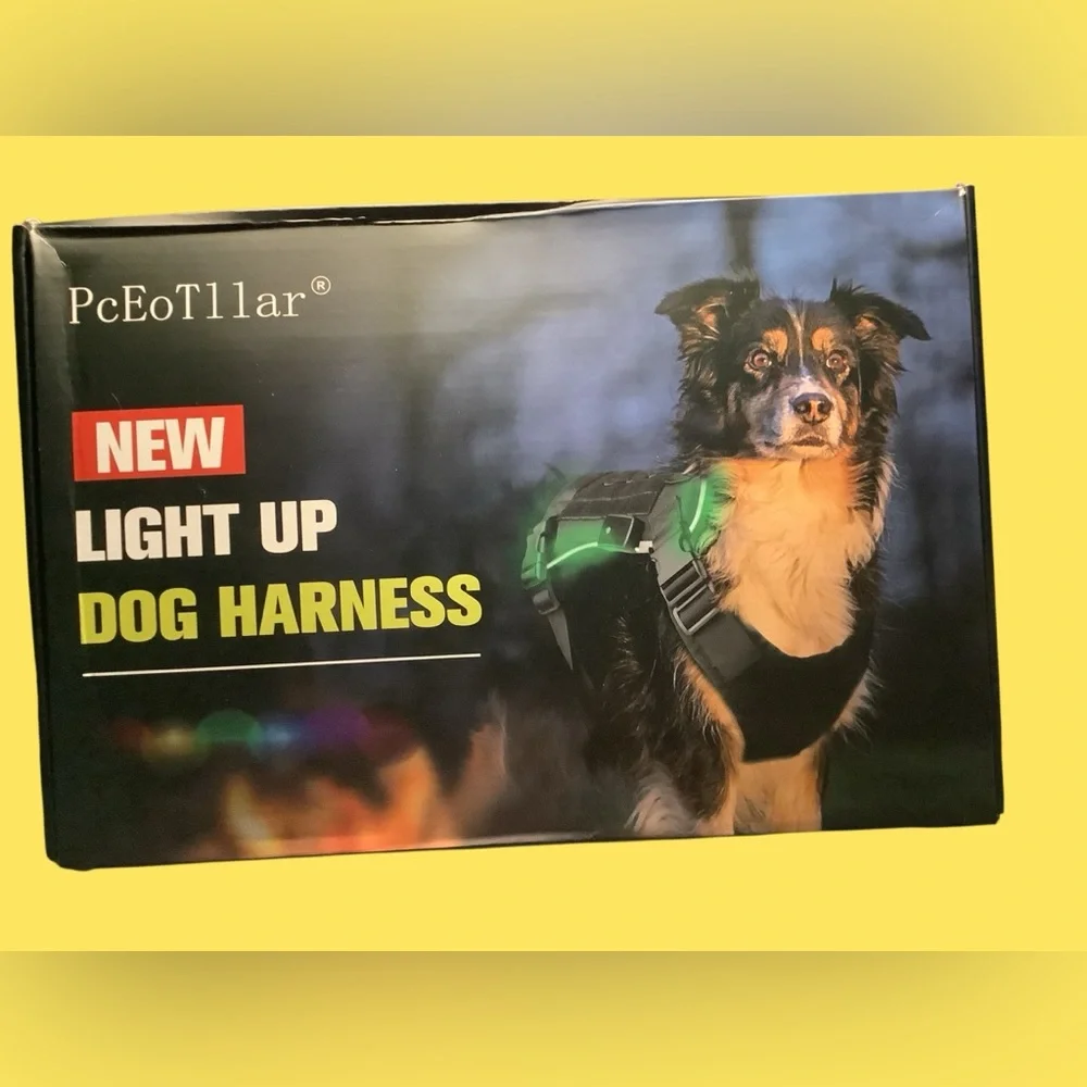 LED Light Up Dog Harness - 3 Glowing modes, 5 colors. Easy on and off. NEW